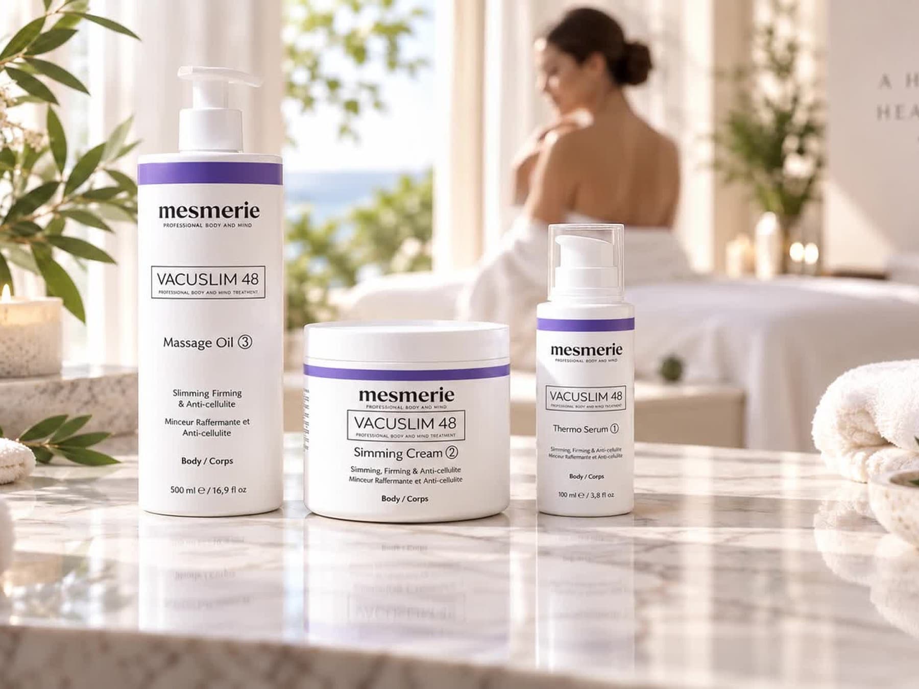 VACUSLIM48 products in a wellness treatment setting.