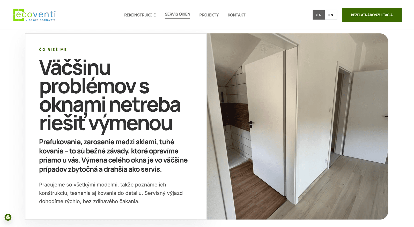 Ecoventi s.r.o., Poltár – Construction company + window service – Desktop 05