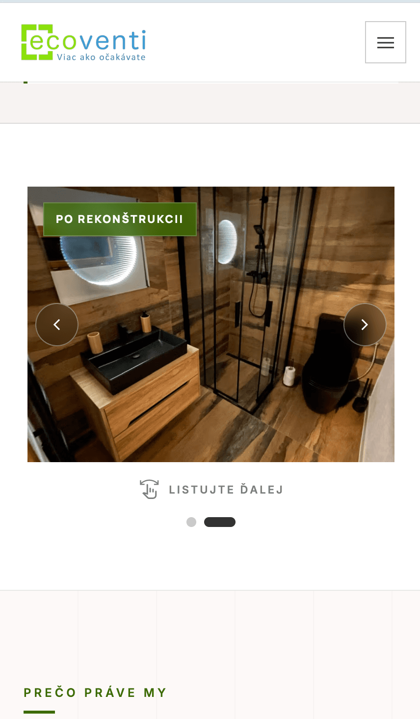 Ecoventi s.r.o., Poltár – Construction company + window service – Mobile 02
