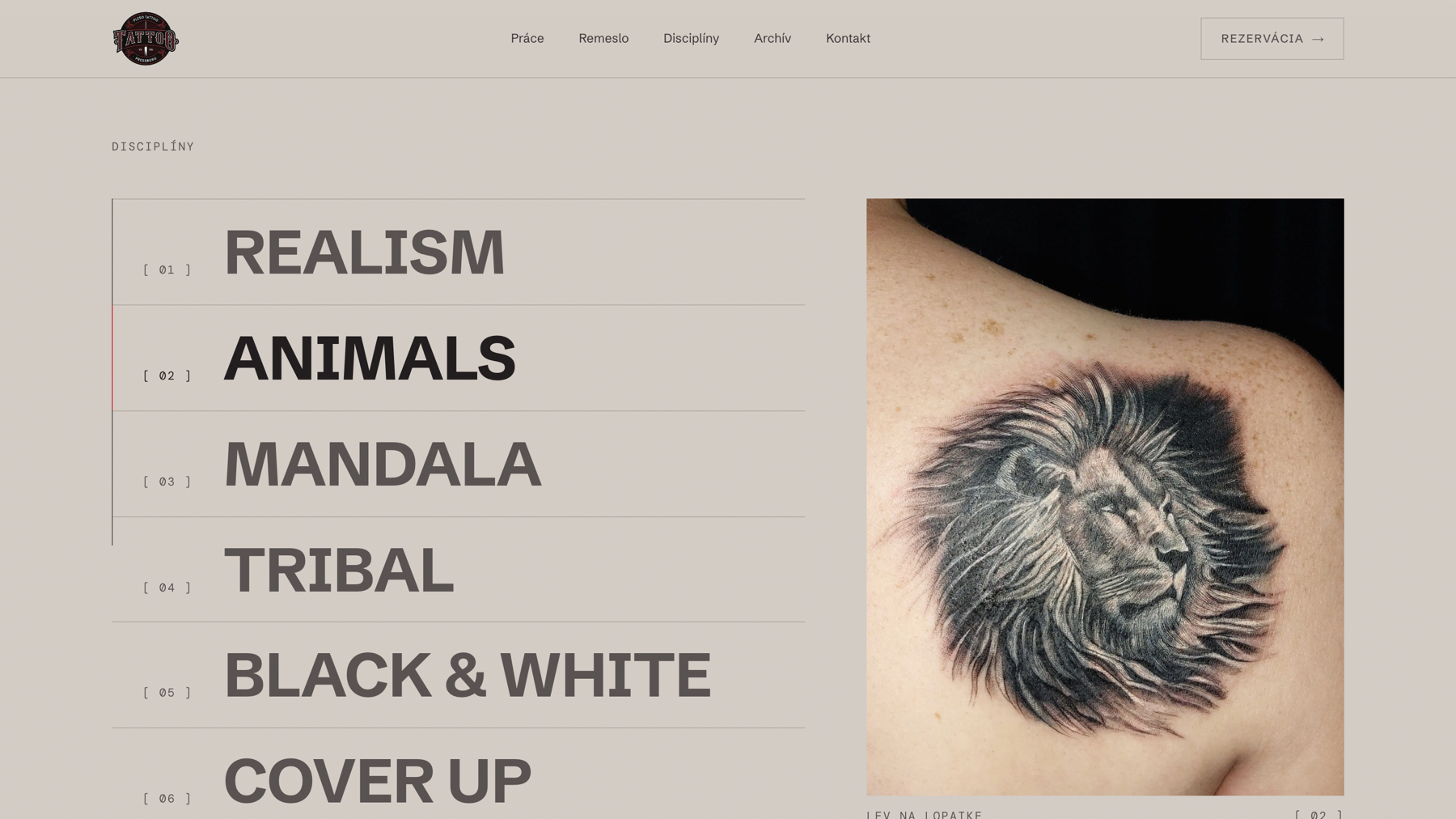 PLEŠO TATTOO s. r. o. – Tattoo studio – Disciplines