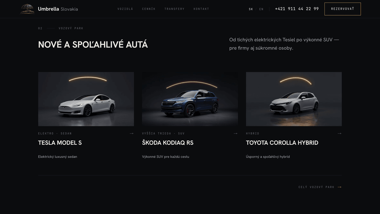 Umbrella Slovakia s.r.o. – Vehicle rental – Fleet