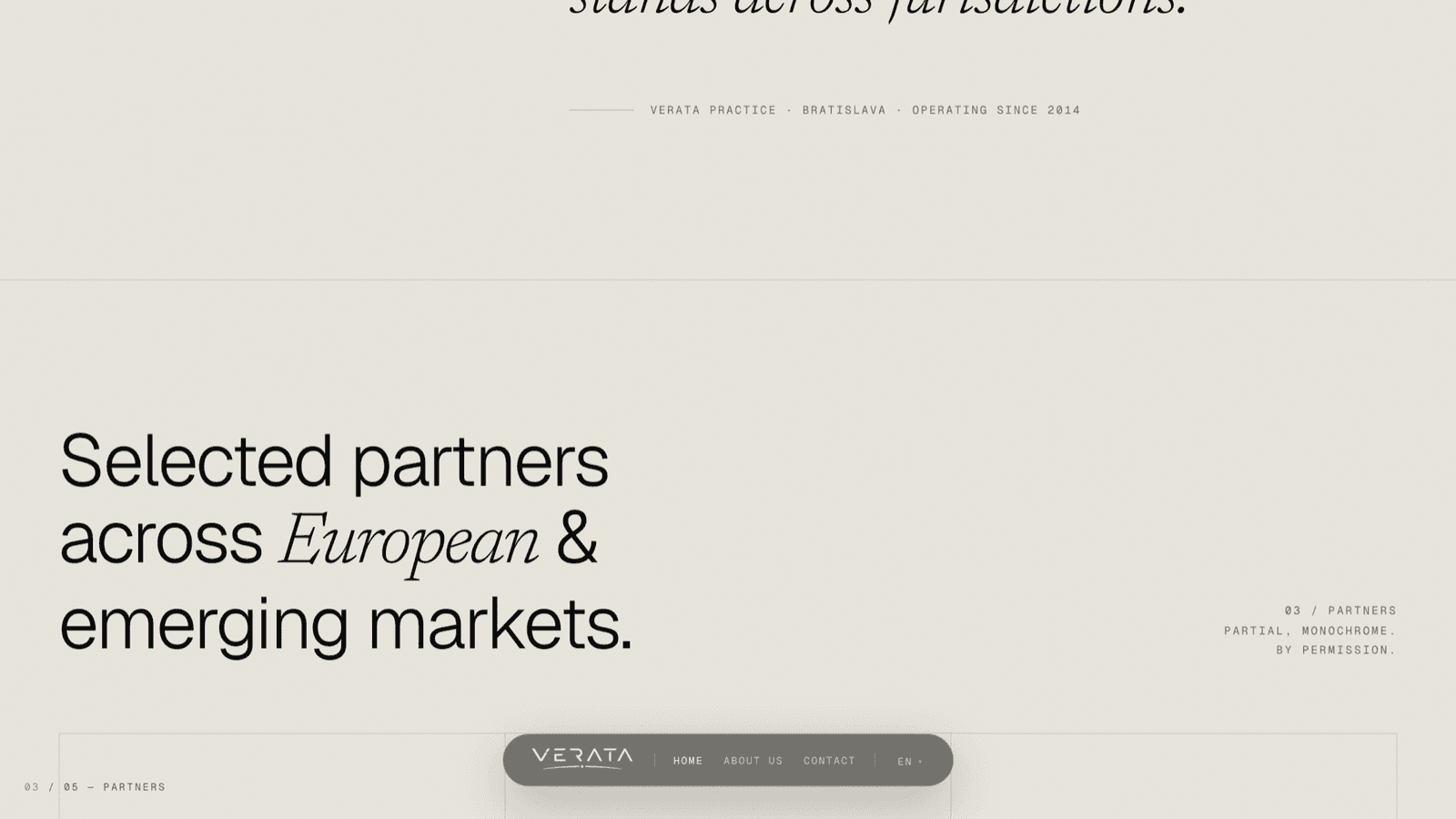 VERATA s.r.o. – Corporate / advisory – By-introduction contact