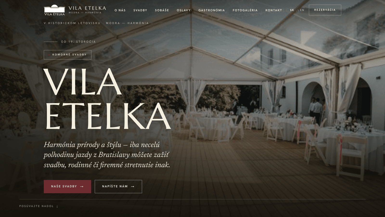 Vila Etelka – Wedding and event venue – Home